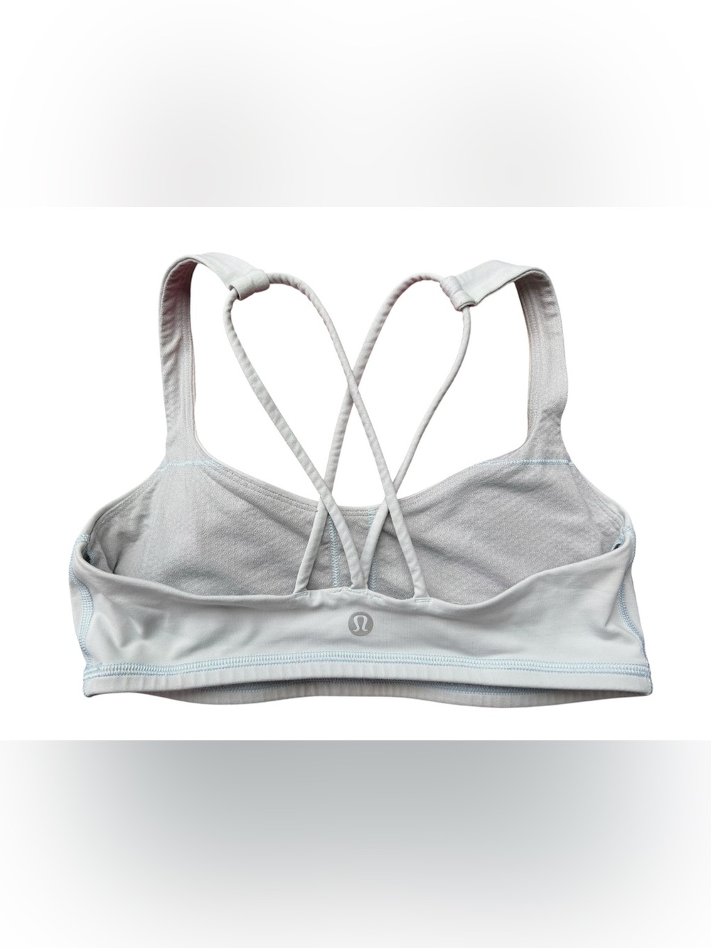 Lululemon Free to Be Sports Bra Strappy Light Blue Yoga Active Women's Sz 6 - Picture 5 of 10